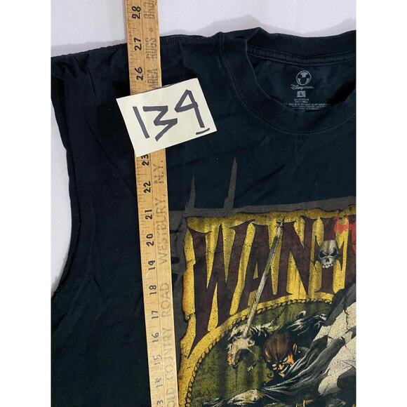 Pirates of the Caribbean Sleeveless T-Shirt Men’s L Black Jack Sparrow Disney - Picture 3 of 8